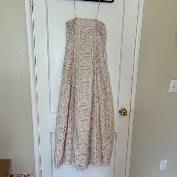 CULT GAIA Solia Long Strapless Floral Lace Dress | Large 8/10 - Picture 2 of 7